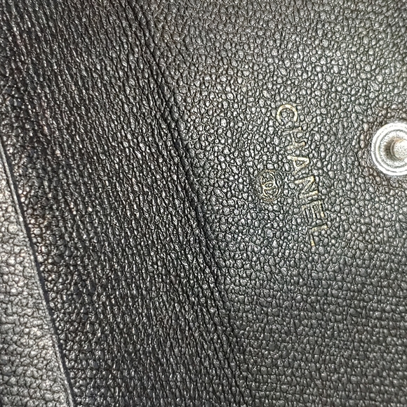 Black Chanel Authentic Trifold Wallet - Picture 4 of 8
